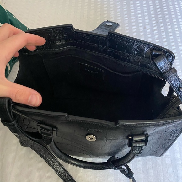 YSL Cabas crocodile embossed leather purse - Picture 5 of 8